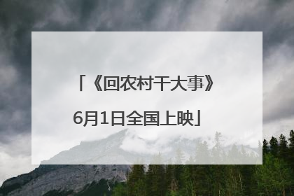 《回农村干大事》6月1日全国上映