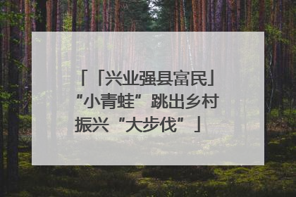 「兴业强县富民」“小青蛙”跳出乡村振兴“大步伐”