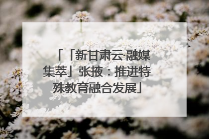 「新甘肃云·融媒集萃」张掖：推进特殊教育融合发展