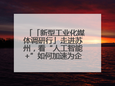 「新型工业化媒体调研行」走进苏州，看“人工智能+”如何加速为企业“变现”