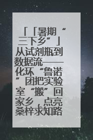 「暑期“三下乡”」从试剂瓶到数据流——化环“鲁诺”团把实验室“搬”回家乡，点亮桑梓求知路