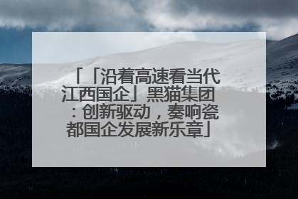 「沿着高速看当代江西国企」黑猫集团：创新驱动，奏响瓷都国企发展新乐章