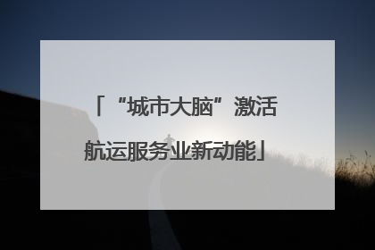 “城市大脑”激活航运服务业新动能