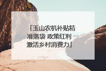 玉山农机补贴精准落袋 政策红利激活乡村消费力