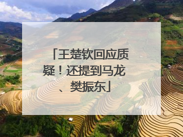 王楚钦回应质疑！还提到马龙、樊振东