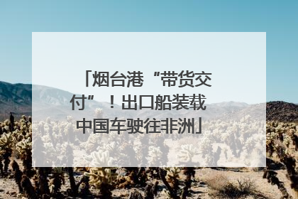 烟台港“带货交付”！出口船装载中国车驶往非洲