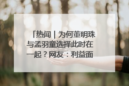 热闻｜为何董明珠与孟羽童选择此时在一起？网友：利益面前啥都能和解