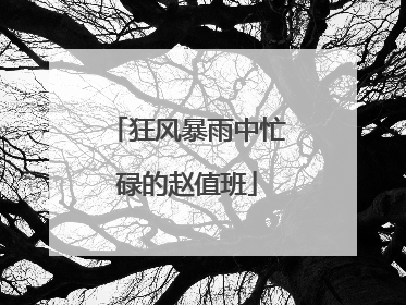 狂风暴雨中忙碌的赵值班