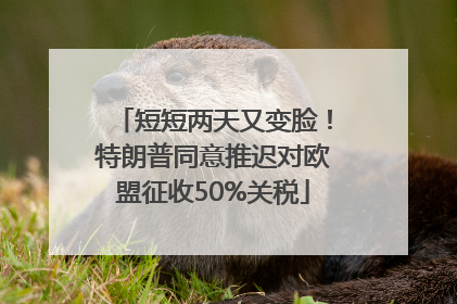 短短两天又变脸！特朗普同意推迟对欧盟征收50%关税