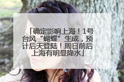 确定影响上海！1号台风“蝴蝶”生成，预计后天登陆！周日前后上海有明显降水