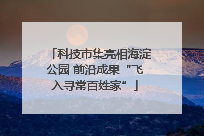 科技市集亮相海淀公园 前沿成果“飞入寻常百姓家”