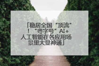 稳居全国“顶流”！“粤字号”AI+人工智能在各应用场景里大显神通