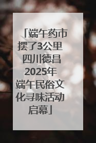 端午药市摆了3公里 四川德昌2025年端午民俗文化寻味活动启幕