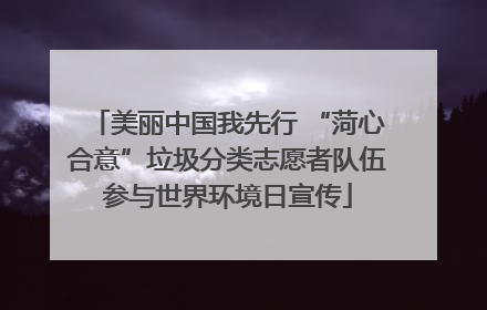 美丽中国我先行 “菏心合意”垃圾分类志愿者队伍参与世界环境日宣传