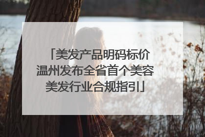 美发产品明码标价 温州发布全省首个美容美发行业合规指引