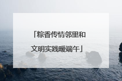 粽香传情邻里和 文明实践暖端午