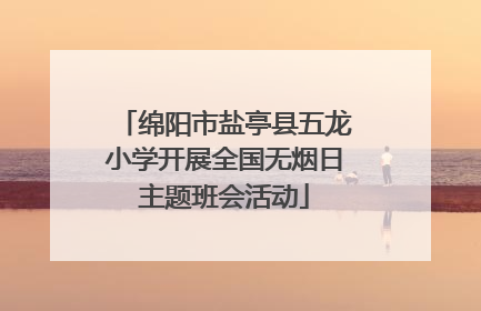绵阳市盐亭县五龙小学开展全国无烟日主题班会活动