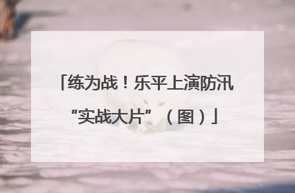 练为战！乐平上演防汛 “实战大片”（图）