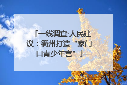 一线调查·人民建议：衢州打造“家门口青少年宫”