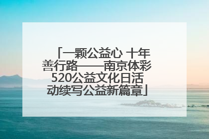 一颗公益心 十年善行路——南京体彩520公益文化日活动续写公益新篇章