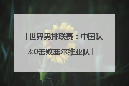世界男排联赛：中国队3:0击败塞尔维亚队