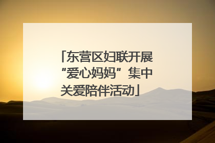东营区妇联开展“爱心妈妈”集中关爱陪伴活动