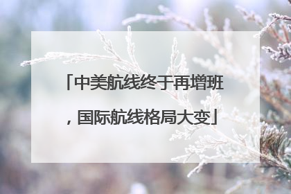 中美航线终于再增班，国际航线格局大变