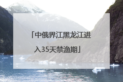 中俄界江黑龙江进入35天禁渔期