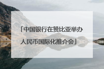 中国银行在赞比亚举办人民币国际化推介会