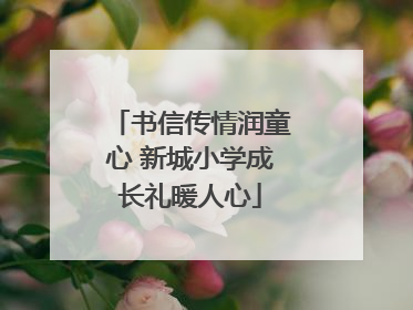 书信传情润童心 新城小学成长礼暖人心