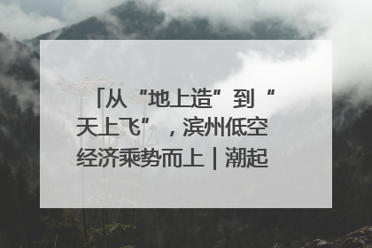 从“地上造”到“天上飞”，滨州低空经济乘势而上｜潮起渤海・网聚黄蓝