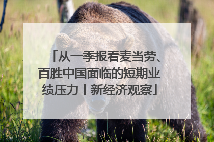 从一季报看麦当劳、百胜中国面临的短期业绩压力丨新经济观察
