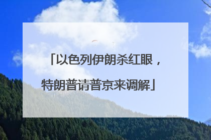 以色列伊朗杀红眼，特朗普请普京来调解