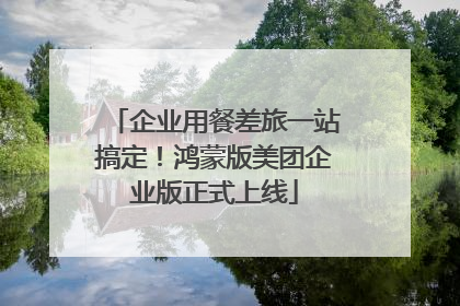 企业用餐差旅一站搞定！鸿蒙版美团企业版正式上线