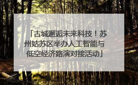 古城邂逅未来科技！苏州姑苏区举办人工智能与低空经济路演对接活动