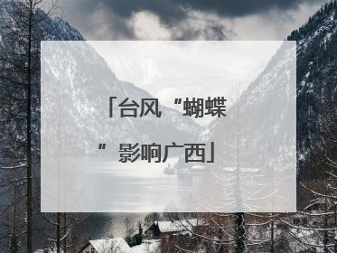 台风“蝴蝶”影响广西