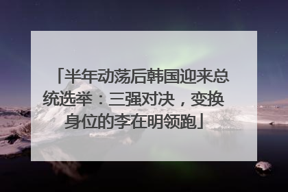 半年动荡后韩国迎来总统选举：三强对决，变换身位的李在明领跑