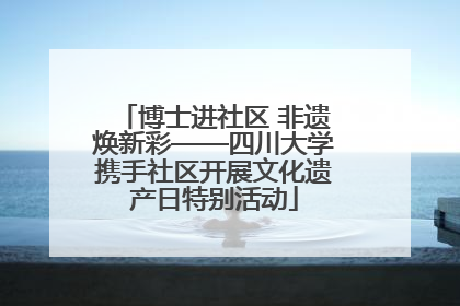 博士进社区 非遗焕新彩——四川大学携手社区开展文化遗产日特别活动