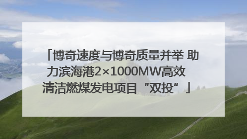 博奇速度与博奇质量并举 助力滨海港2×1000MW高效清洁燃煤发电项目“双投”