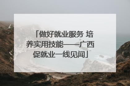 做好就业服务 培养实用技能——广西促就业一线见闻