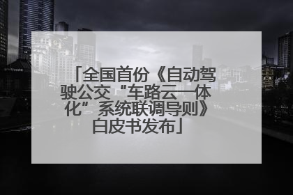 全国首份《自动驾驶公交“车路云一体化”系统联调导则》白皮书发布