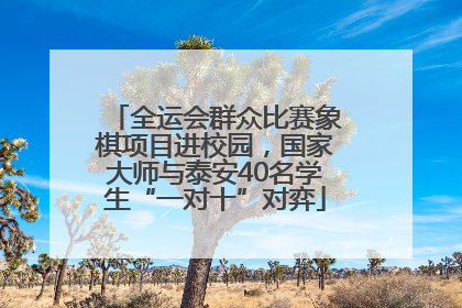 全运会群众比赛象棋项目进校园，国家大师与泰安40名学生“一对十”对弈