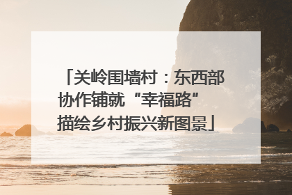 关岭围墙村：东西部协作铺就“幸福路” 描绘乡村振兴新图景