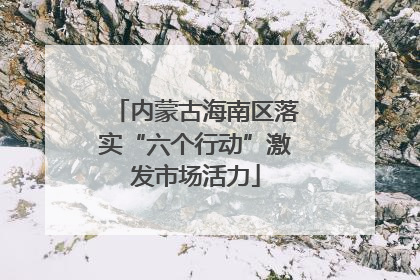 内蒙古海南区落实“六个行动”激发市场活力