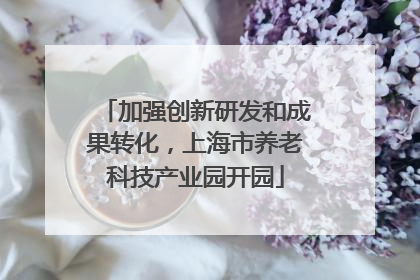 加强创新研发和成果转化，上海市养老科技产业园开园