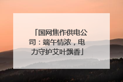 国网焦作供电公司：端午情浓，电力守护艾叶飘香