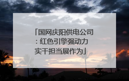 国网庆阳供电公司：红色引擎强动力 实干担当展作为