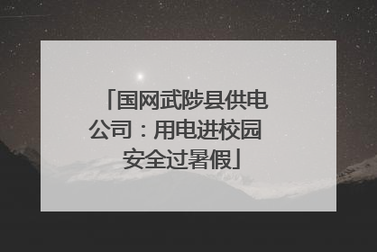 国网武陟县供电公司：用电进校园  安全过暑假