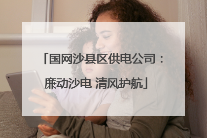 国网沙县区供电公司：廉动沙电 清风护航
