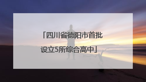 四川省德阳市首批设立5所综合高中